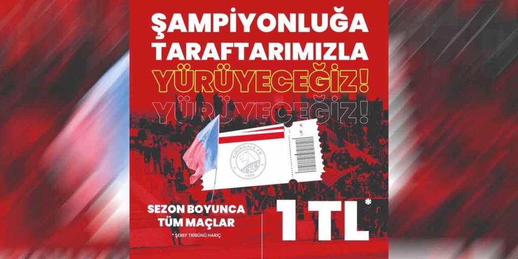 Sezon boyunca tüm maç biletleri 1 TL